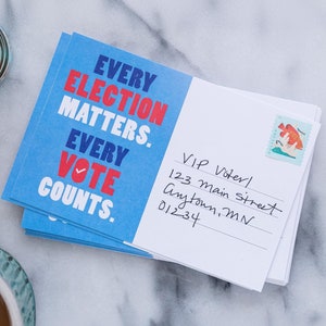 Every Election Matters Voter Postcards - Blank 4x6 Voter Postcards