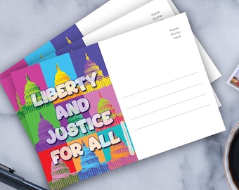 Liberty & Justice For All - US Capitol Voter Postcard