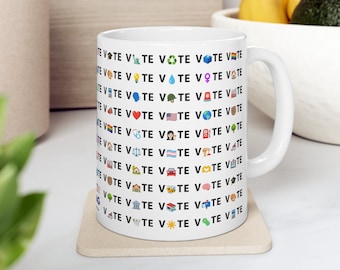 Vote Emoji Mug - Election Coffee Mug