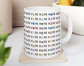 Votez Emoji Mug pour la démocratie