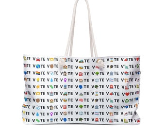 Vote Emoji Giant Oversized Weekender Bag