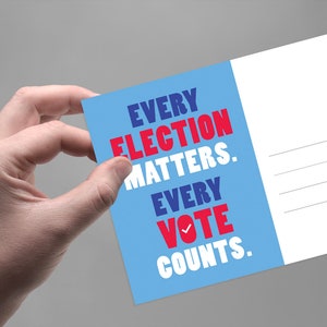 Every Election Matters Voter Postcards Blank 4x6 Voter Postcards image 4