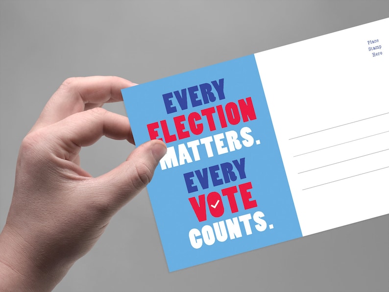 Every Election Matters Voter Postcards Blank 4x6 Voter Postcards image 4