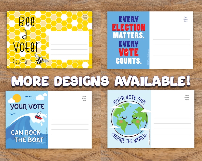 Every Election Matters Voter Postcards Blank 4x6 Voter Postcards image 5