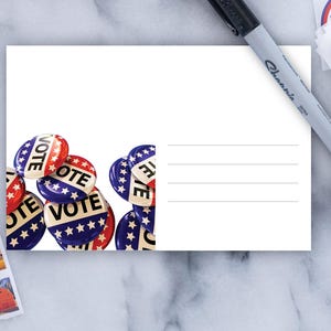 Vote Button - Blank 4x6 Voter Postcards