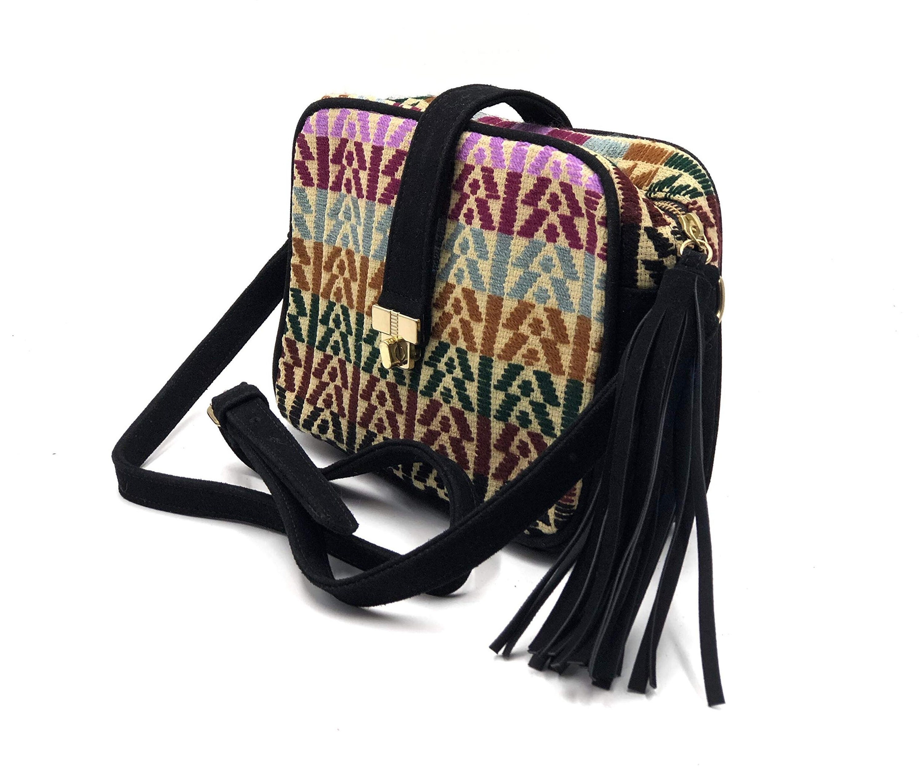 Bolso multicolor bordado a mano pieza única bolso bordado Etsy