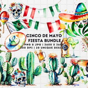 Cinco De Mayo Clipart: Mexican Fiesta Graphics (PNG & JPG)