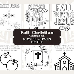 Fall Religious Coloring Pages: Sunday School Activity (PDF)