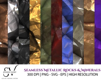 Rocas y minerales metálicos sin costuras
