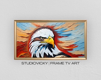 Sunset Bald Eagle Frame TV Art Painting | Sunset Tv Frame Art | 4k Frame Tv Art | TV Frame Art | Frame Tv Art Nature