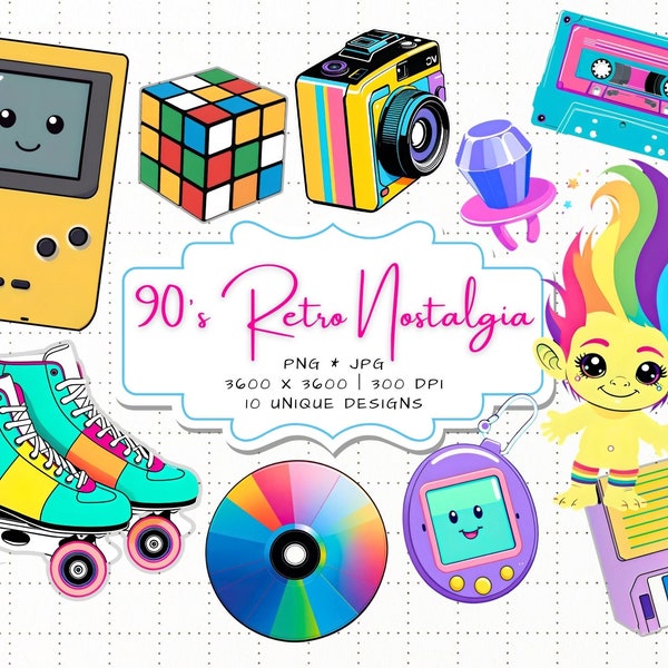90's Retro Nostalgia Clipart, 90s PNG, 90s Skates png, Retro Clipart, 90s Clipart, 80s Clipart, 1990s Art, 90s Sticker Art, 90s Party