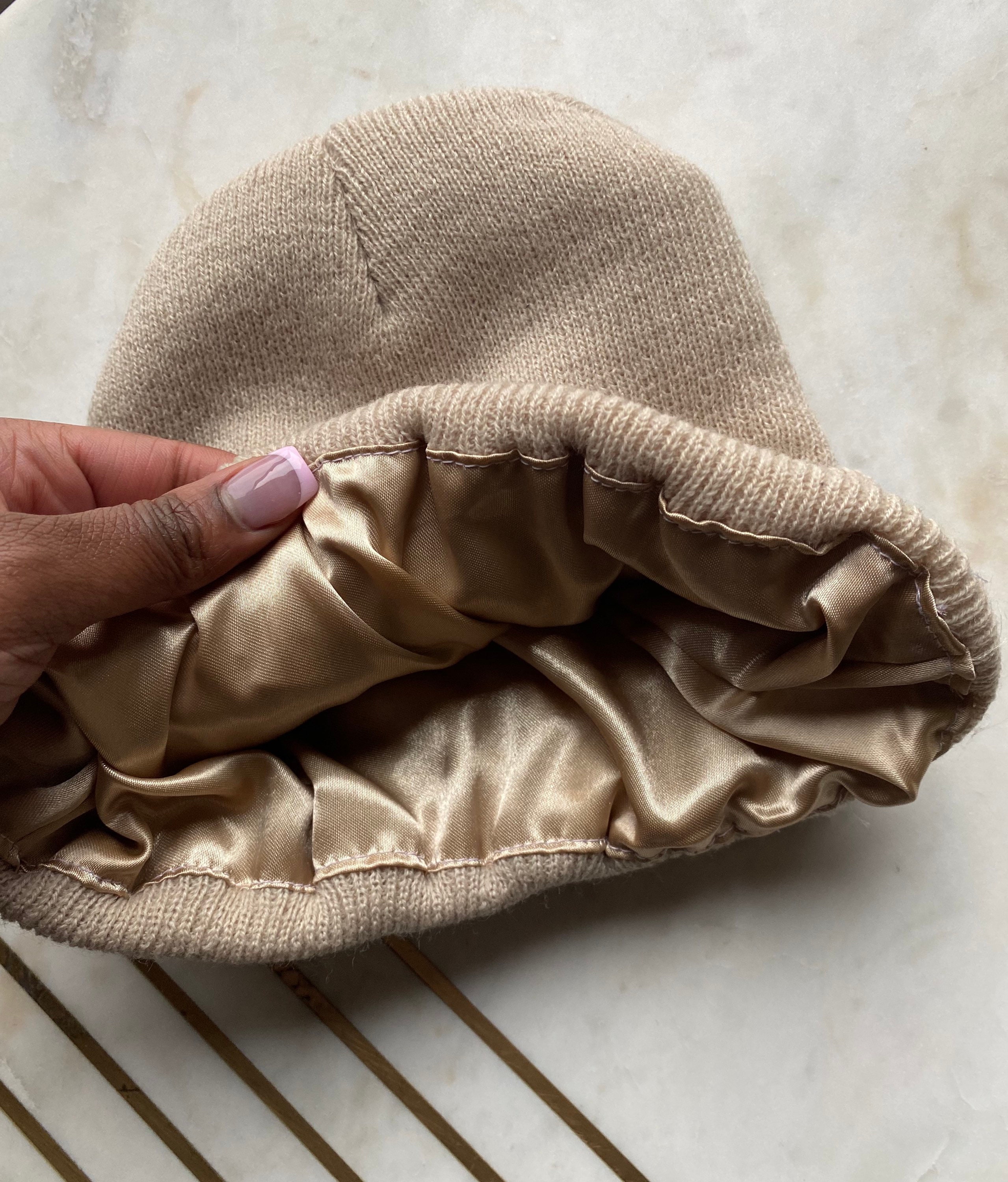 Satin Lined Knit Beanie Perfect for 