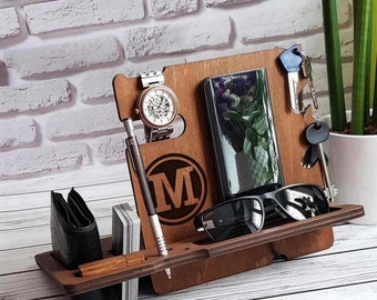 Wood Docking Stand, Phone Station