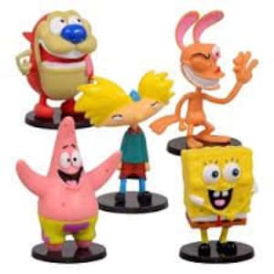Sponge Bob Cake Toppers, Patrick Cake Toppers, Ren and Stimpy Cake Toppers, Hey Arnold