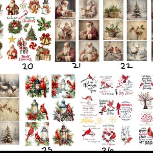 FREE SHIPPING USA 9.5x13 inch Christmas Rice Paper, Coaster Rice Paper, Christmas Shell Rice Paper, Beautiful Rice Paper, Decoupage - 19-27