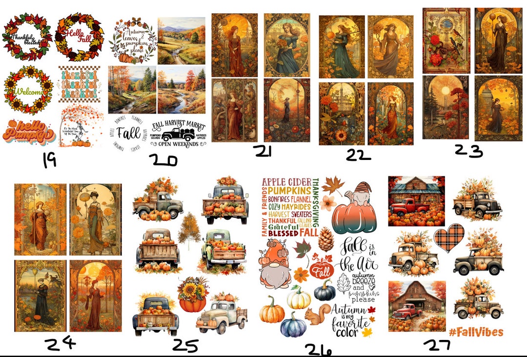 FREE SHIPPING USA Fall Rice Paper, Coaster Rice Paper, Fall and Autumn ...