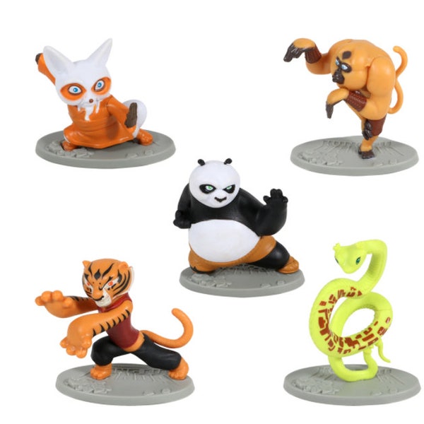 Kung Fu Toppers - Kung Fu Panda Characters -Kung Fu  Toys - Cake Toppers - Cake Decoration