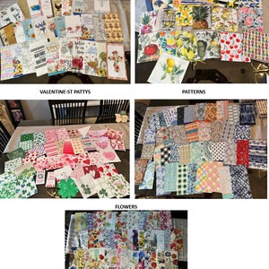 Free Shipping to USA - Decoupage Napkin Set, DIY Napkins, Decoupage Crafts, Napkin Bundles