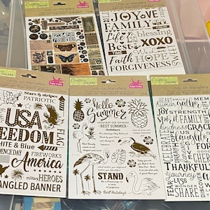 Rub-On Transfers | Rub-On Stickers - Rub-On Decals | Rub-On Decoration | Stickers | Rub-On Words | Craft Supplies