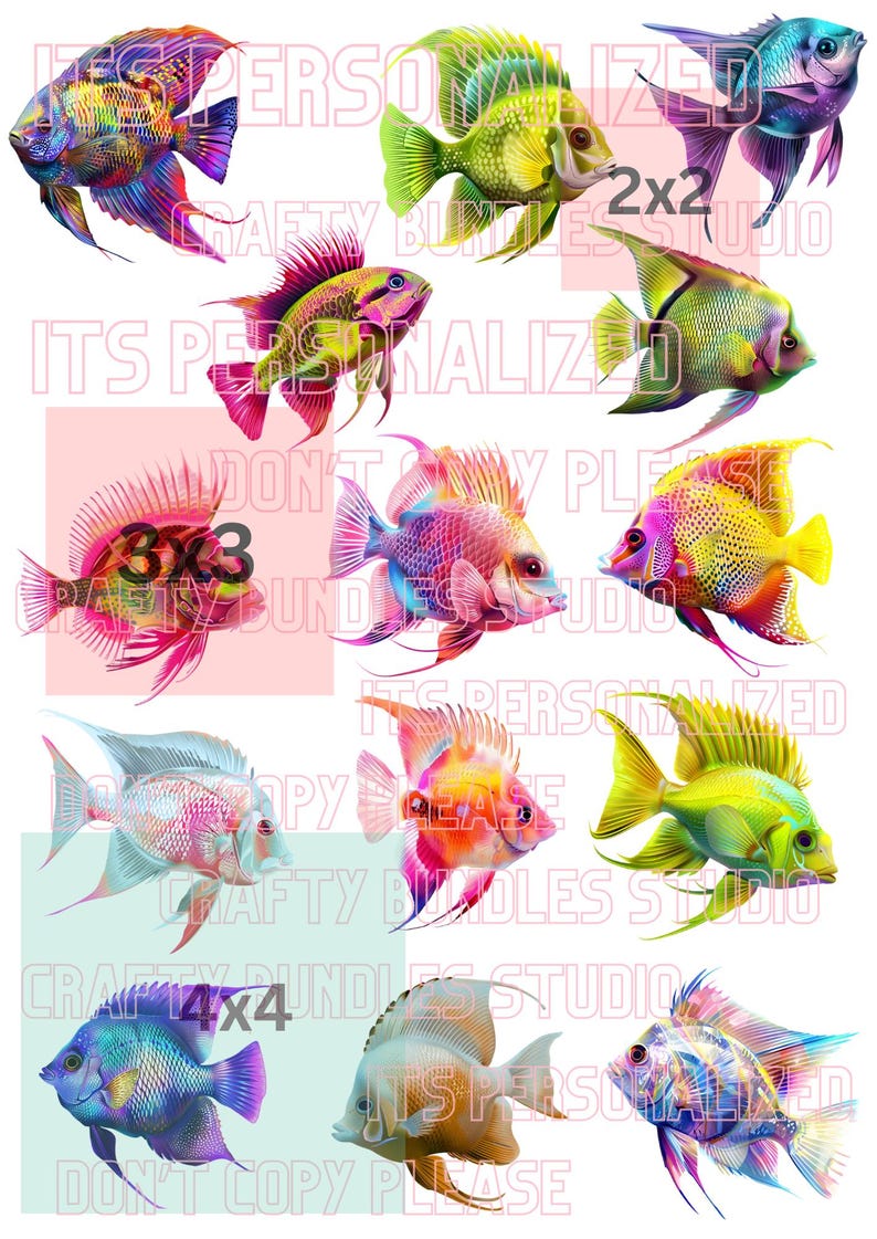 FREE SHIP USA Journal Paper, Fish Paper, Coaster Pictures, Cean Fish ...