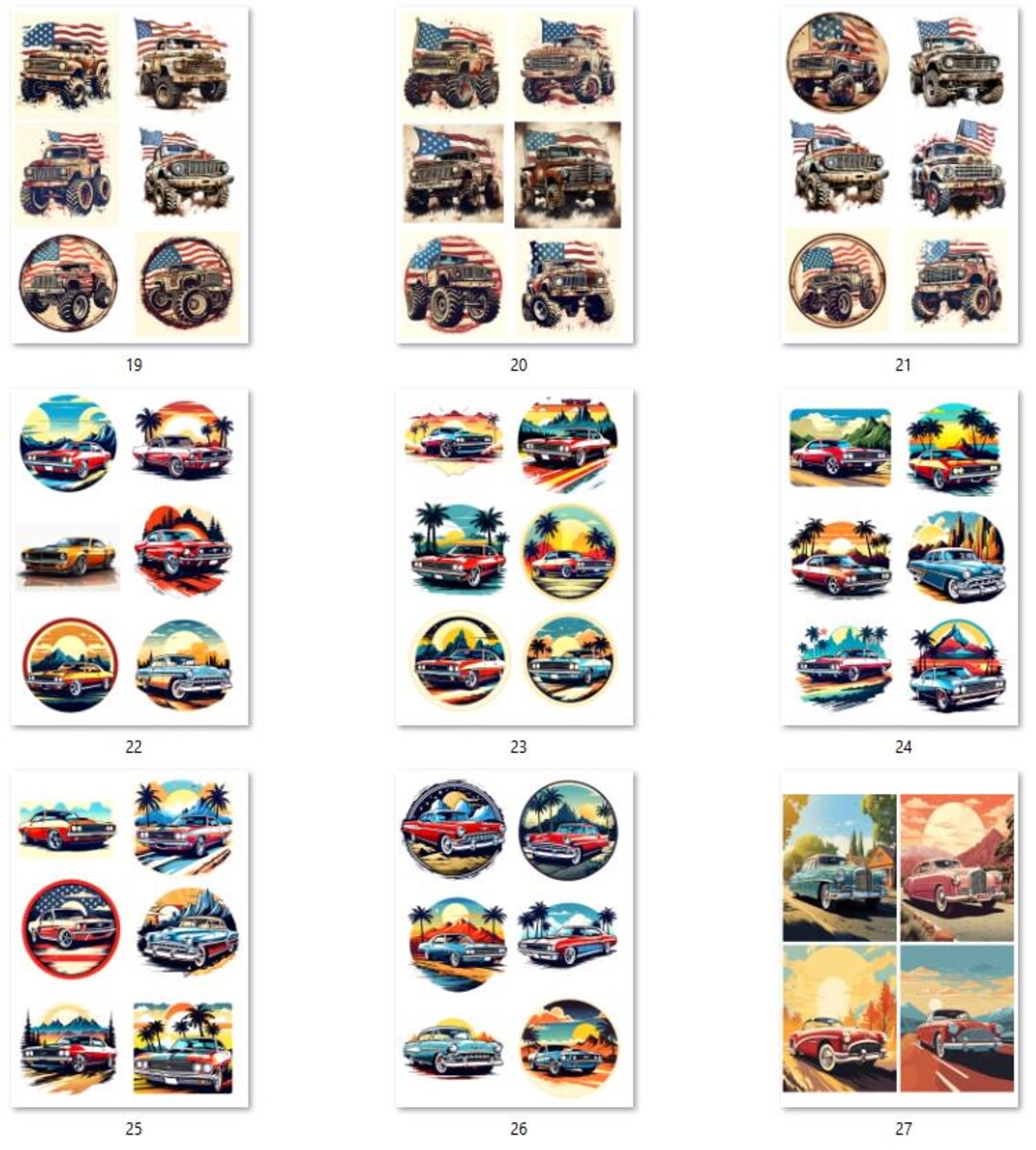 Cars Rice Printable FREE SHIPPING USA 9.5x13in Rice Paper, Fathers Day, Man Papers, Dad ...