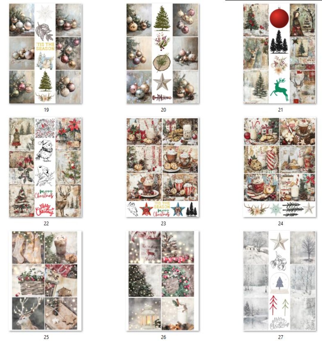 FREE SHIPPING USA 9.5x13 Inch Christmas Rice Paper, Coaster Rice Paper ...