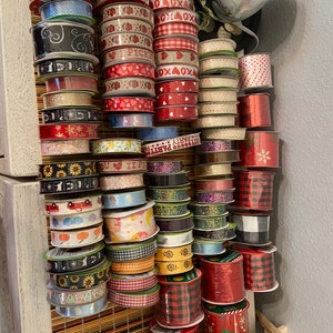 Ribbon DIY Box, Ribbon Bundle Box, Ribbon for Wreaths, Bundle of Misc Ribbon for DIY Projects