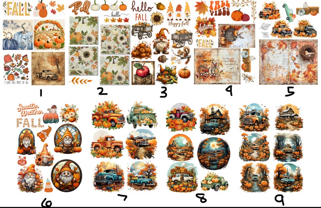 FREE SHIPPING USA Fall Rice Paper, Coaster Rice Paper, Fall and Autumn ...