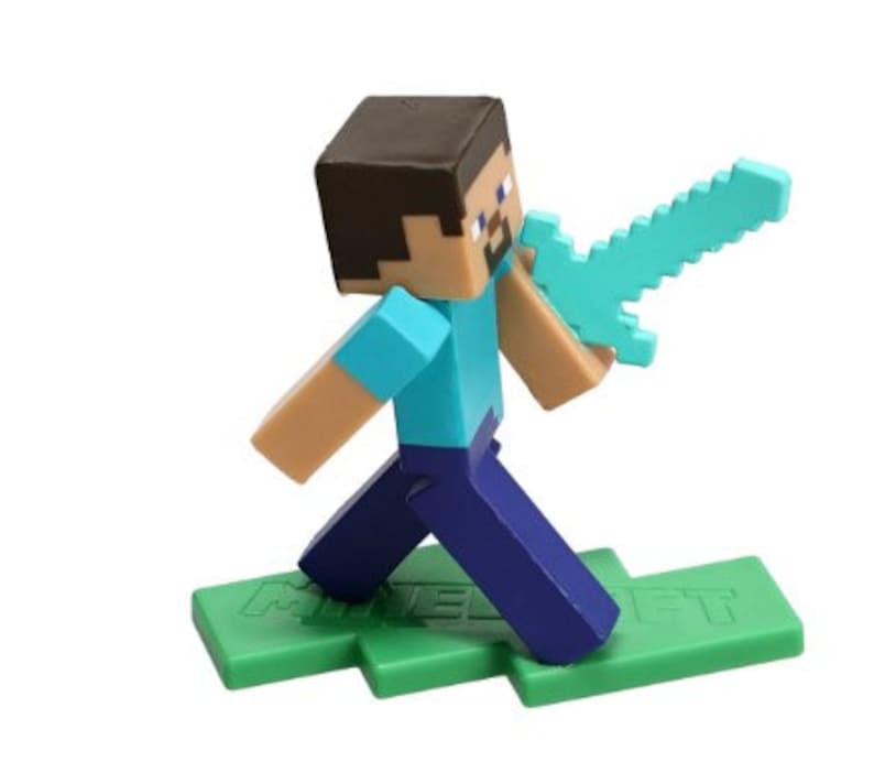 MINECRAFT Cake Toppers - MINECRAFT Characters - MINECRAFT Toys - Cake Toppers - Cake Decoration Steve