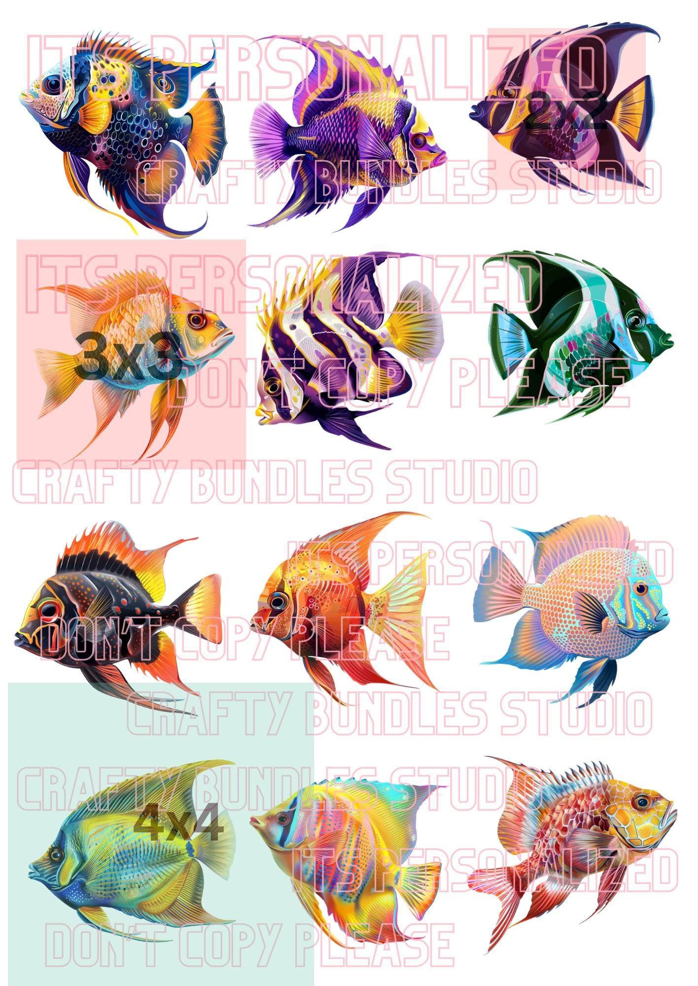FREE SHIP USA Journal Paper, Fish Paper, Coaster Pictures, Cean Fish ...