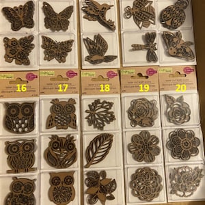 Kleine Laser Cut Wörter - Holztiere - Holzblumen - Holz Wörter - Tiere zum Bemalen - Basteln DIY - DIY Tiere - DIY, Bastelbedarf