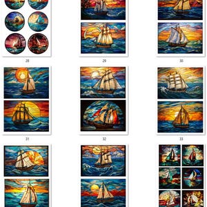 FREE SHIPPING USA Nautical Paper, Nautical Ephemera, Coasters, Beach Decoupage, Boats, Shell Paper, Boat Paper, Sail boats, Sailboats 28-36