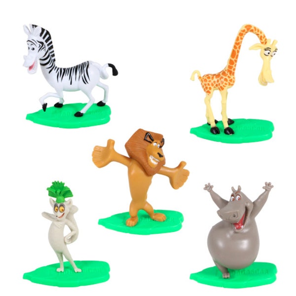 Madagascar Cake Toppers - Madagascar Characters - Madagascar Toys - Cake Toppers - Cake Decoration