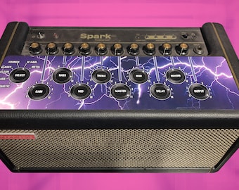 Positive Grid SPARK 40 Control Knob Placement Decal - LIGHTNING