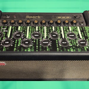 Positive Grid SPARK 40 Control Knob Placement Decal - Matrix Inspired