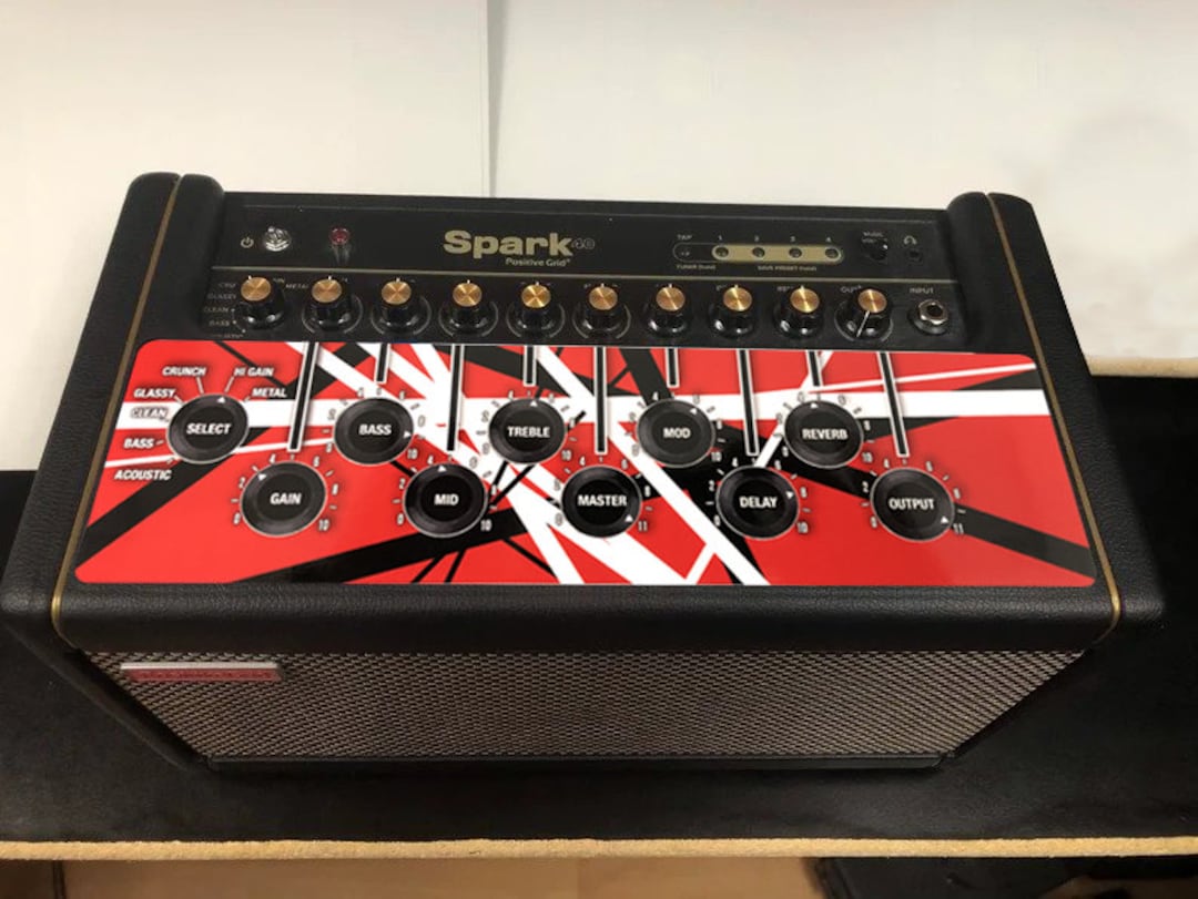 Positive Grid SPARK 40 Control Knob Decal VH RED Inspired Stripes Etsy