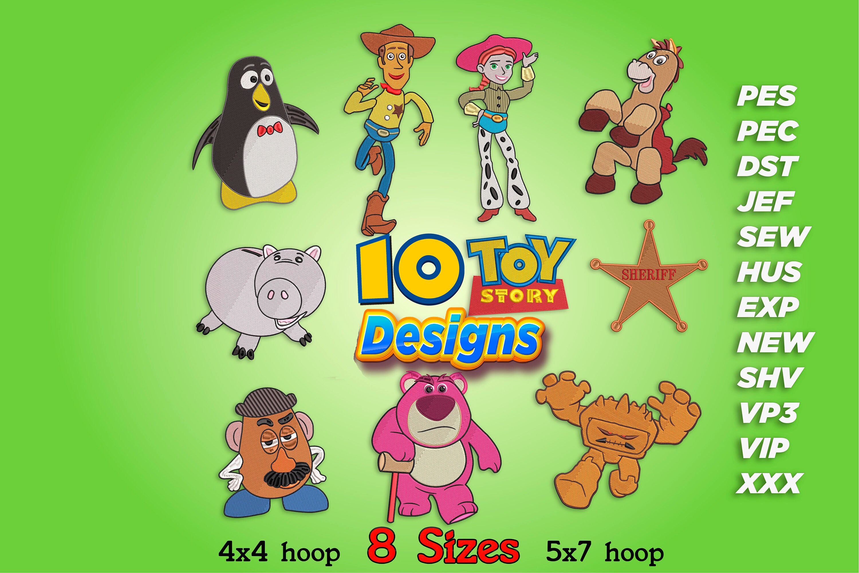 Toy Story Embroidery Toy Story Machine Embroidery Designs 10 Etsy España