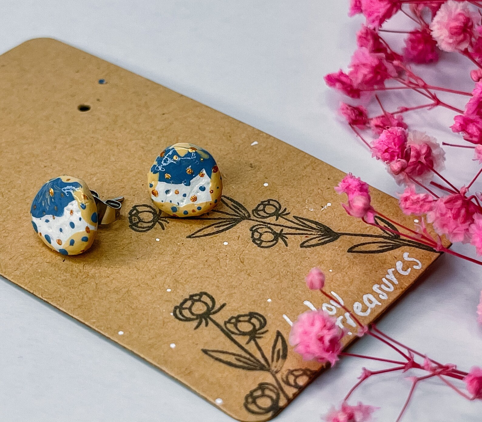 Handmade Air dry clay earrings/ gifts for her / clay earrings Etsy