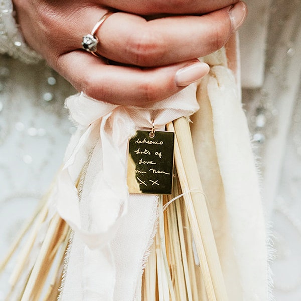 Jessica Actual Handwriting Bouquet Charme • Signatures • Écriture manuscrite • Charme de bouquet de mariage