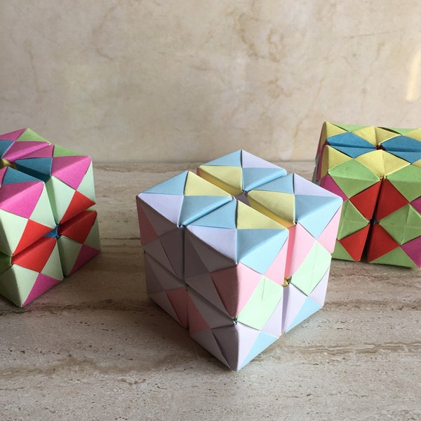 Gioco Rompicapo Antistress Origami Cubo Infinito