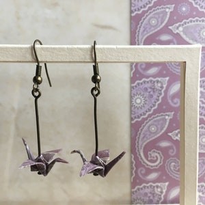 Orecchini Origami Gru Pendenti Fantasia Etro Rosa