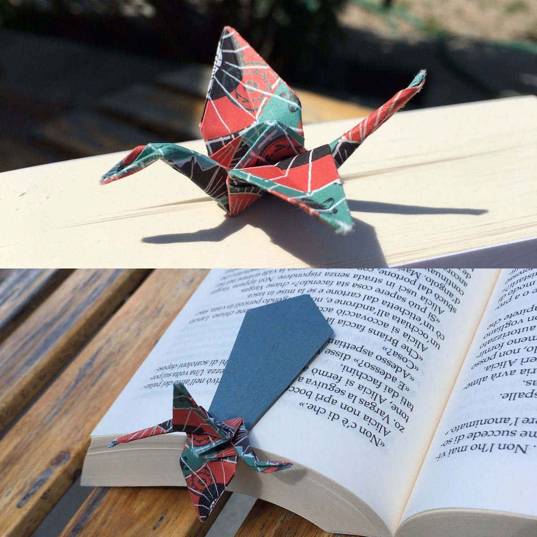 Origami Bookmark Crane Bookmaker - Etsy UK