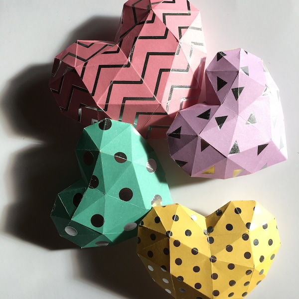 Cuore Geometrico di Carta Origami 3D