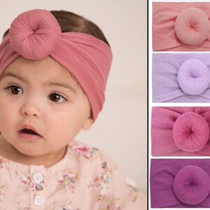 Turban Headband | Baby Donut Headband | Baby Headbands | Birthday Gift | Girls Donut Head Wrap | Newborn Hair Band Gift