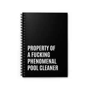 Cadeaux pour nettoyeur de piscine, cadeau pour nettoyeur de piscine, carnet de notes phénoménal pour nettoyeur de piscine, journal de l'homme de la piscine, cadeau pour technicien d'entretien de piscine