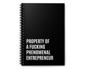 Entrepreneur Gifts, Gift for Entrepreneur, Fucking Phenomenal Entreprenur Notebook, Entrepreneur Journal, Entrepreneur Present, Birthday