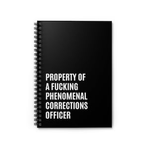 Regalo para oficial de prisiones, regalo para oficial de prisiones, cuaderno de oficial de prisiones fenomenal, regalo para oficiales de prisiones, línea fina plateada