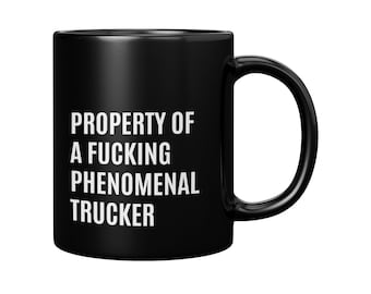Trucker Mug, Truck Driver Gift, Gift for Truck Driver, Trucker Black Mugs, 18 wheeler gift, 18 wheeler mug, Trucking Gift, Semi Truck Driver