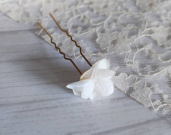 Set di 5 forcine per capelli con ortensie bianche