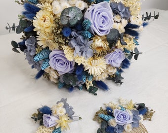 Blue and beige wedding box